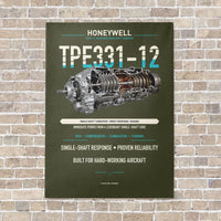 Thumbnail for TPE331-12 vertical canvas print - no frame - green army background