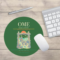 Thumbnail for Nome Airport (OME) design on green round mouse pad