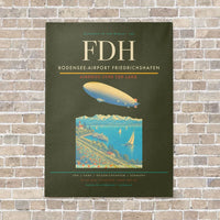 Thumbnail for Bodensee-Airport Friedrichshafen FDH vertical canvas print - no frame - green army background