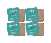 Thumbnail for Airbus Zephyr S design on turquoise 4 pieces set coaster