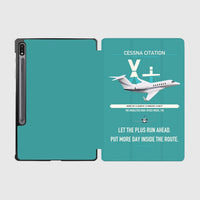 Thumbnail for Cessna Citation X+ design on turquoise samsung tablet tablet case