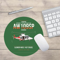 Thumbnail for Leonardo AW109SP GrandNew design on green round mouse pad