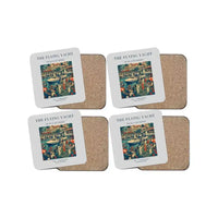 Thumbnail for The Flying Yacht - Designed Coasters design on light gray 4-pieces-set