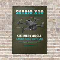 Thumbnail for Skydio X10 vertical canvas print - no frame - green army background