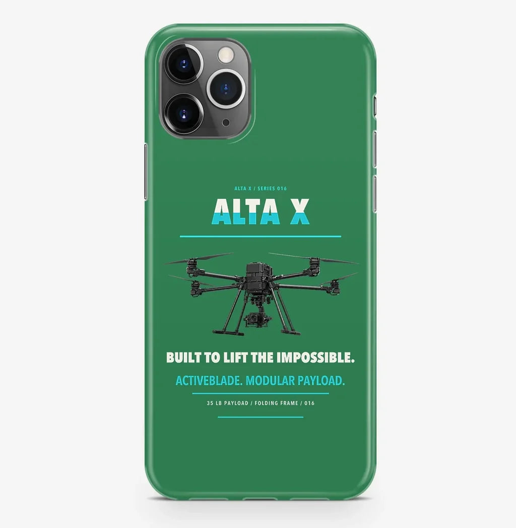 Freefly Alta X Case ProMax design on green iphone case promax