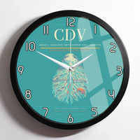 Thumbnail for Merle K. (Mudhole) Smith Airport (CDV) design on turquoise framed wall clock