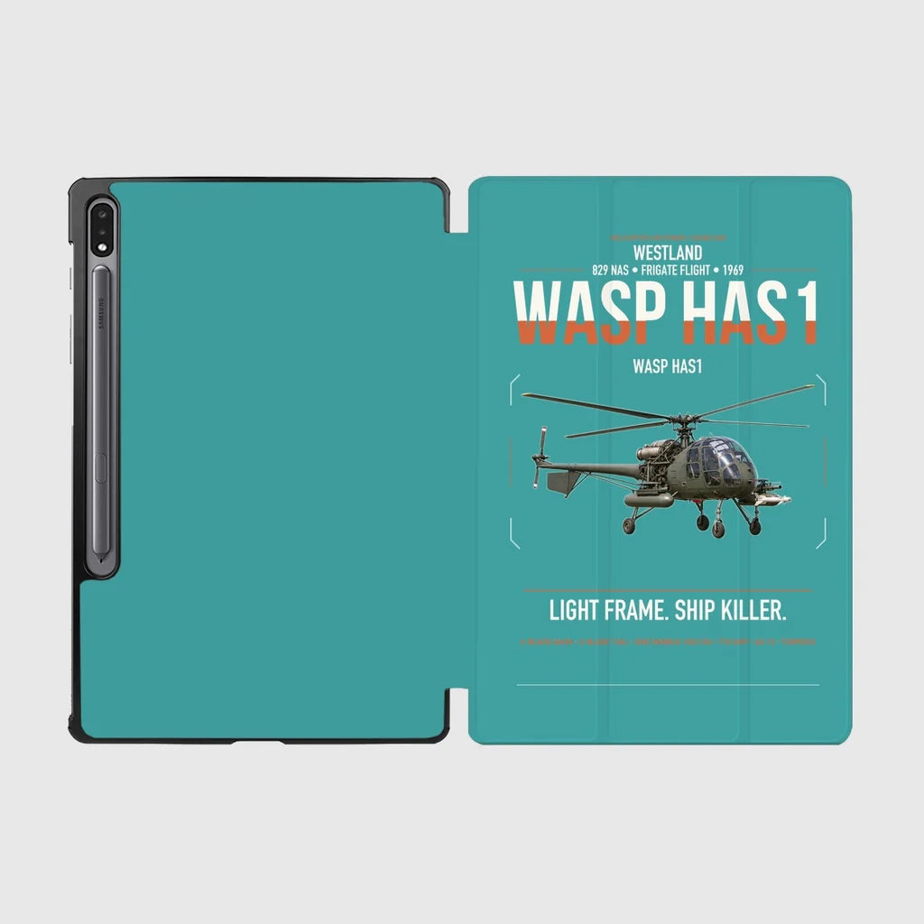 Westland Wasp HAS1 design on turquoise samsung tablet tablet case