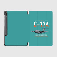Thumbnail for C-17A Globemaster III design on turquoise samsung tablet tablet case