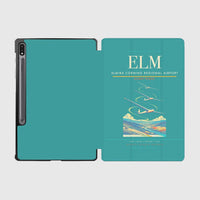 Thumbnail for Elmira Corning Regional Airport (ELM) design on turquoise samsung tablet tablet case
