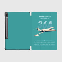 Thumbnail for Bombardier Learjet 36A design on turquoise samsung tablet tablet case
