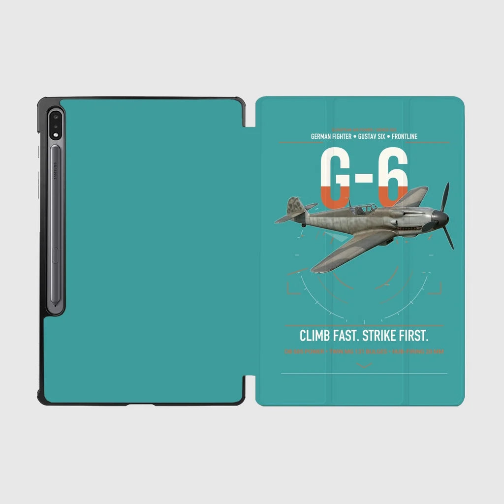 Messerschmitt Bf 109G-6 design on turquoise samsung tablet tablet case