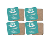 Thumbnail for Cessna Citation 560 - Citation V design on turquoise 4 pieces set coaster