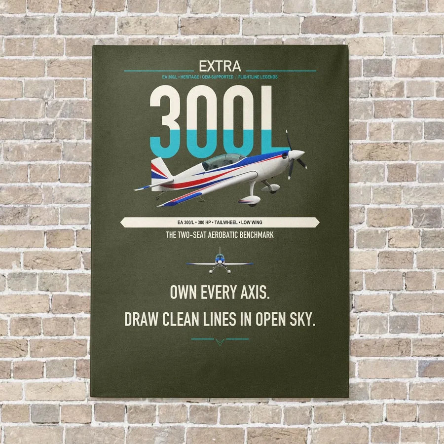 Extra 300L vertical canvas print - no frame - green army background