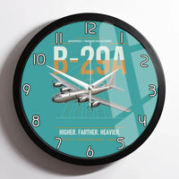 Thumbnail for B-29A Superfortress design on turquoise framed wall clock