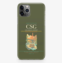 Thumbnail for Columbus Airport (CSG) design on green army iPhone 16 Pro MagSafe case