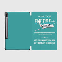 Thumbnail for Cessna Citation Encore+ design on turquoise samsung tablet tablet case