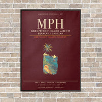 Thumbnail for Godofredo P Ramos Airport Boracay Caticlan MPH - Canvas Framed - Dark Red