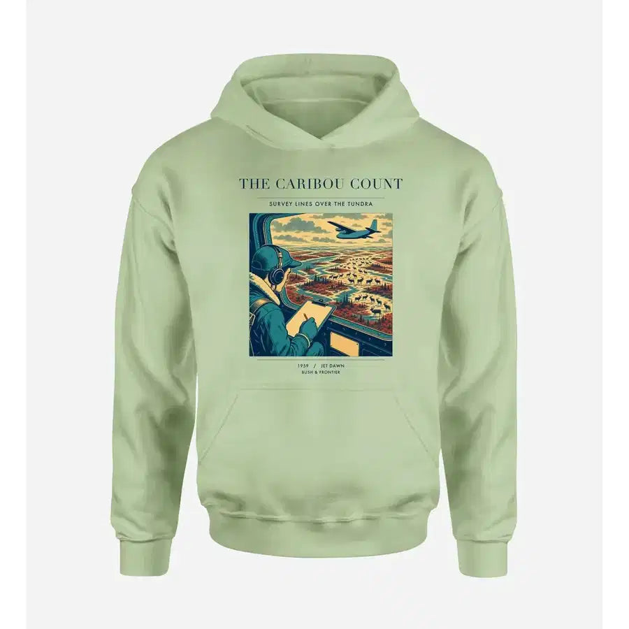 VINTAGE G4198 - The Caribou Count - Premium Hoodie design on lightgreen premium