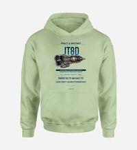 Thumbnail for JT8D design on light green hoodie single side