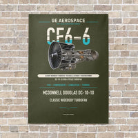 Thumbnail for CF6-6 vertical canvas print - no frame - green army background