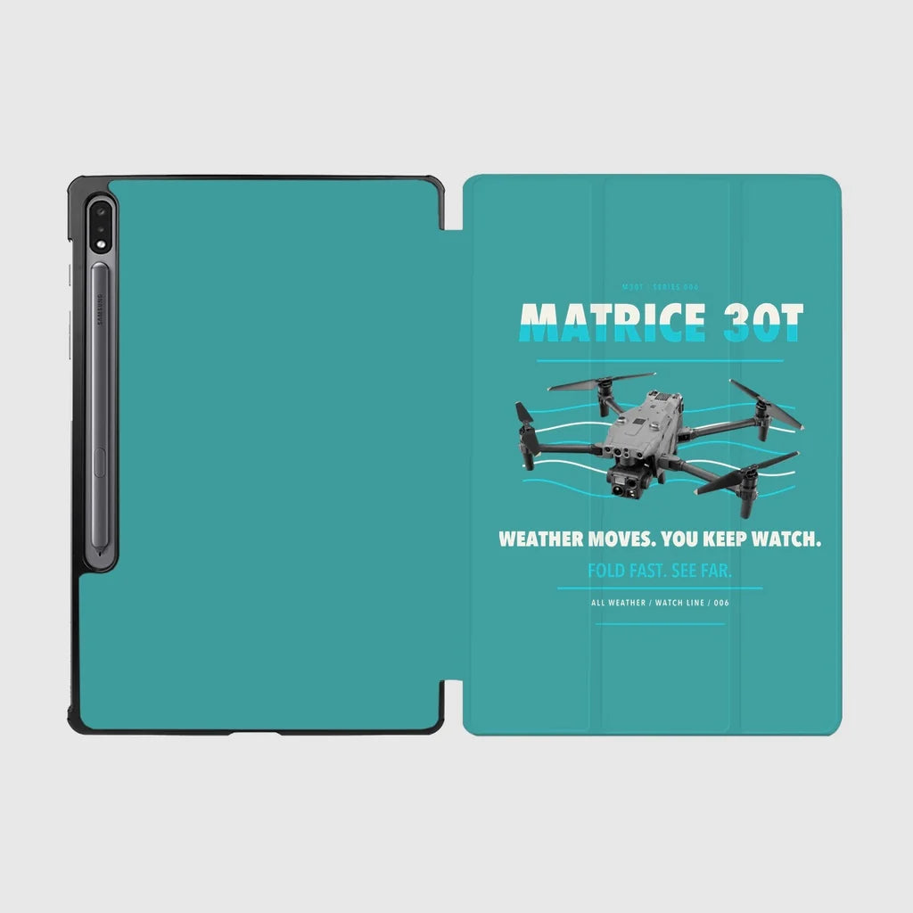 DJI Matrice 30T design on turquoise samsung tablet tablet case