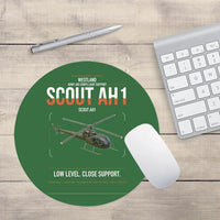 Thumbnail for Westland Scout AH1 design on green round mouse pad