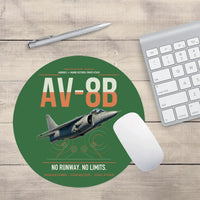 Thumbnail for AV-8B Harrier II design on green round mouse pad