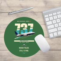 Thumbnail for Boeing 737-200 design on green round mouse pad