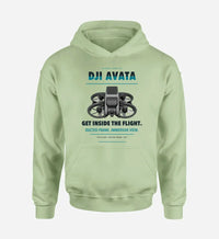 Thumbnail for DJI Avata design on light green hoodie single side