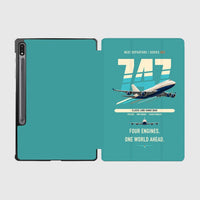 Thumbnail for Boeing 747-400 design on turquoise samsung tablet tablet case