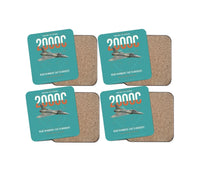Thumbnail for Dassault Mirage 2000C RDI design on turquoise 4 pieces set coaster