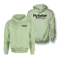 Thumbnail for FlySafair logo on light green double side hoodie