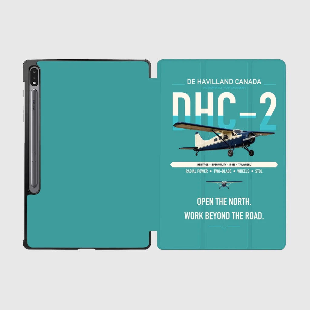 DHC-2 Beaver Mk I design on turquoise samsung tablet tablet case