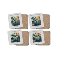 Thumbnail for The Fog Horn Duet - Designed Coasters design on light gray 4-pieces-set