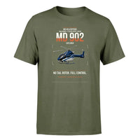 Thumbnail for MD Helicopters MD 902 Explorer design on green army t-shirt, single-side print