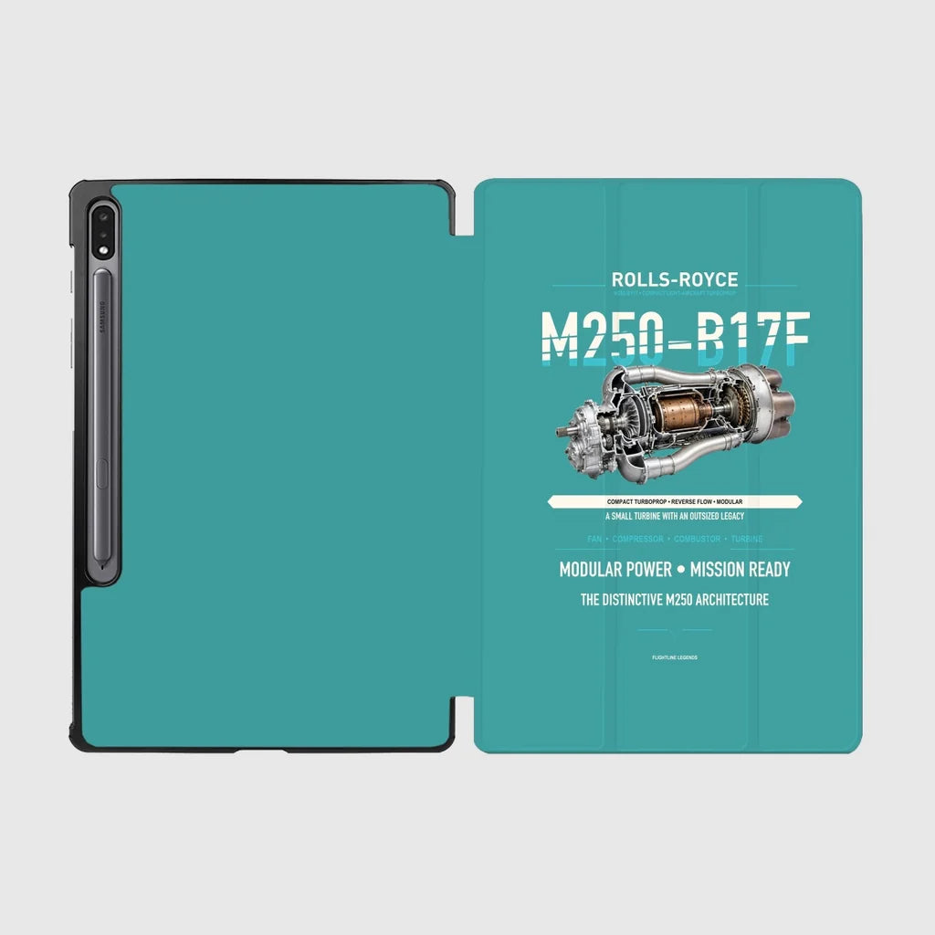 M250-B17F design on turquoise samsung tablet tablet case