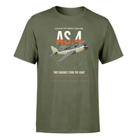 Thumbnail for Fairey Gannet AS.4 design on green army t-shirt, single-side print