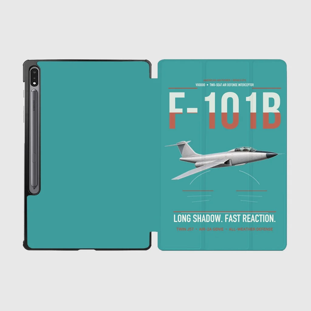F-101B Voodoo design on turquoise samsung tablet tablet case