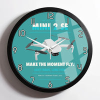 Thumbnail for DJI Mini 2 SE design on turquoise framed wall clock
