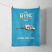 Thumbnail for Airbus H125 design on turquoise towel