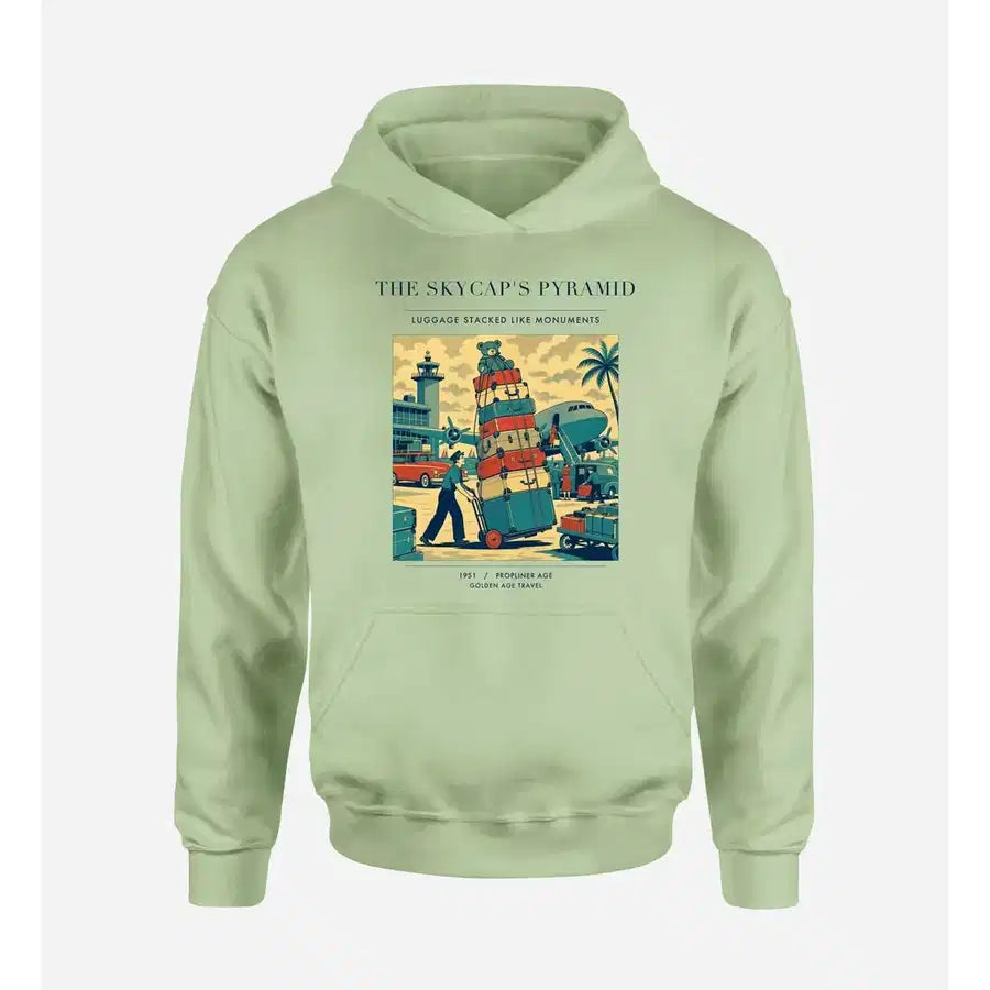 VINTAGE G4379 - The Skycap's Pyramid - Premium Hoodie design on lightgreen premium