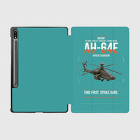 Thumbnail for Boeing AH-64E Apache Guardian design on turquoise samsung tablet tablet case