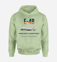 Thumbnail for E-4B Nightwatch design on light green double-side hoodie, single-side print