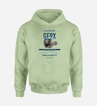 Thumbnail for GE9X design on light green hoodie single side