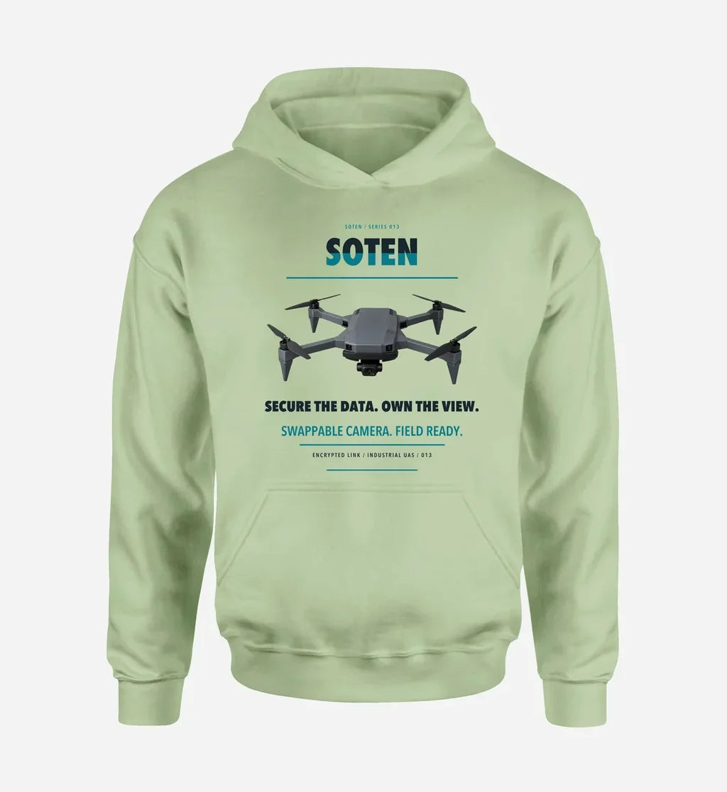 ACSL SOTEN design on light green hoodie single side