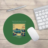 Thumbnail for VINTAGE G4357 - The Polar Night Watch - Designed Mouse Pads design on green round