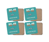 Thumbnail for RQ-4B Global Hawk design on turquoise 4 pieces set coaster