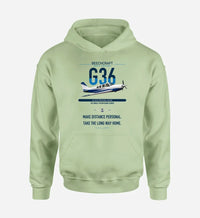 Thumbnail for Beechcraft Bonanza G36 design on light green double-side hoodie, single-side print