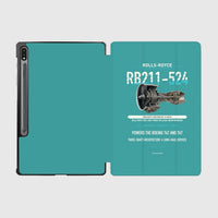 Thumbnail for RB211-524 design on turquoise samsung tablet tablet case
