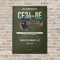 Thumbnail for CF34-8E vertical canvas print - no frame - green army background